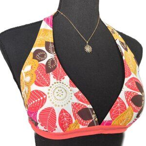 orange floral aeropostale bikini top